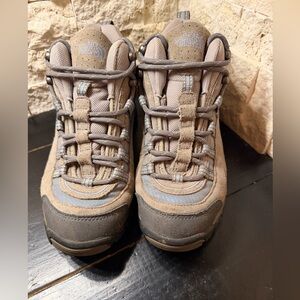 The North Face X2 Gray & Blue Suede Hiking Trail Ankle Boots Sz 7/ EU 38